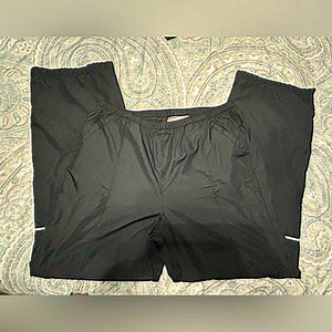 Nike‎ Women's Black Lined Drawstring Waist Wind Rain Pant Size 16/18 Inseam 31